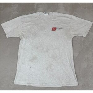VTG Competitors View 2002 NASCAR Bobby Labonte Shirt Mens XL Gray Preowned Stain